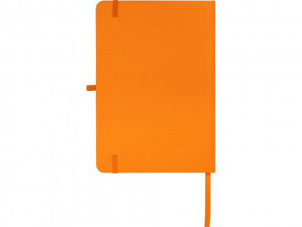 Teak блокнот А5 из переработан. материала в твердой обложке с линован. страницами - Оранжевый