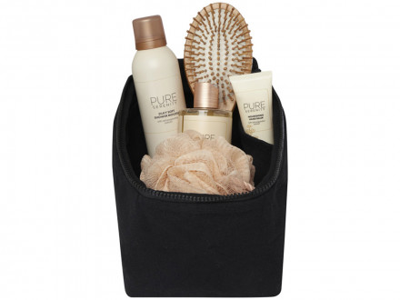 Органайзер для туалетных принадлежностей из переработанного материала Pack 500 г/м² Aware™ - сплошной черный