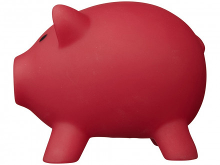 Копилка Поросенок, красный