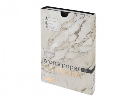 Ежедневник с каменной бумагой недатированный А5 Carrara, черный