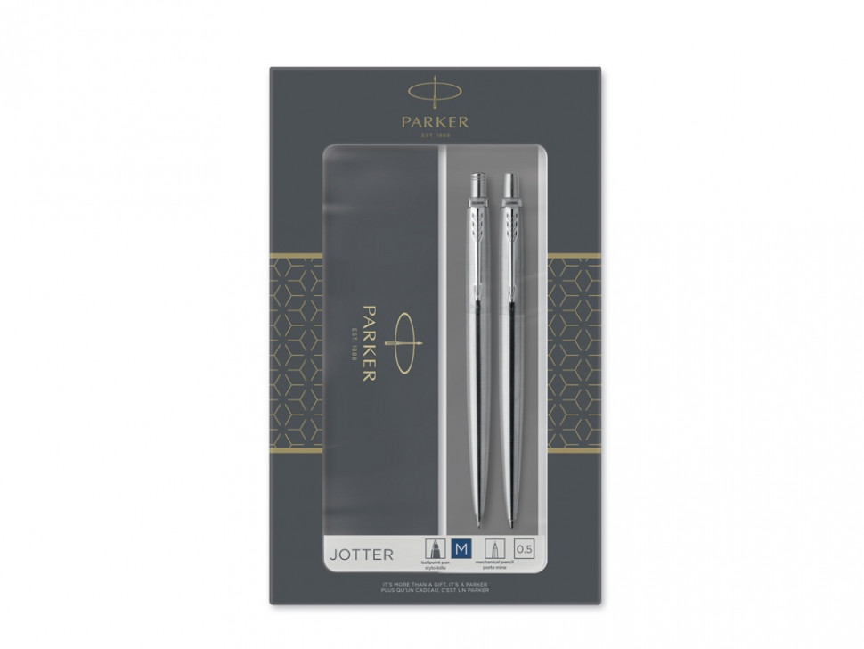Набор Parker Jotter Core Stainless Steel CT ручка шариковая, карандаш механический
