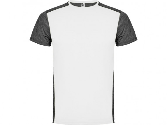 Спортивная футболка Zolder детская, белый/черный меланж