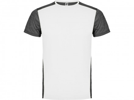 Спортивная футболка Zolder детская, белый/черный меланж