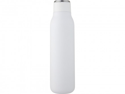Marka, медная бутылка объемом 600 мл с вакуумной изоляцией и металлической петлей, белый