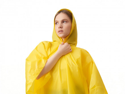 Пончо Hawaii c чехлом унисекс, желтый