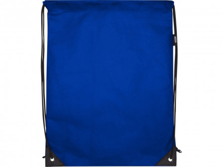 Рюкзак-мешок  на шнурке Evergreen из переработанного нетканого материала, ярко-синий