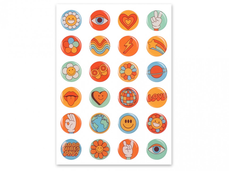 Сет объемных стикеров из эпоксидной смолы, А5