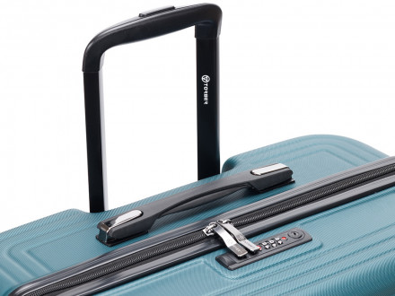 Чемодан TORBER Onego, зелёный, ABS-пластик, 79,5 х 51 х 29 см, 103 л