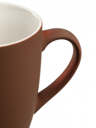 Кружка Good Morning c покрытием софт-тач, коричневая