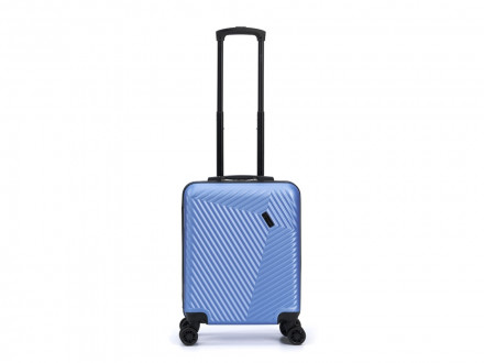 Чемодан TORBER Lama, синий, ABS-пластик, 38 х 21 х 55 см, 37 л