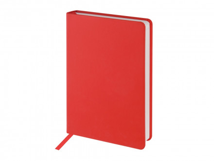 Ежедневник с каменной бумагой недатированный А5 Carrara, красный