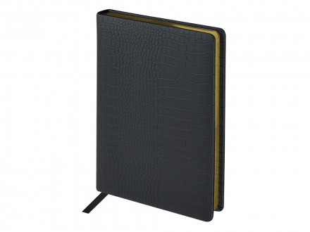 Ежедневник недатированный А5 Amazonia, черный с золотым обрезом