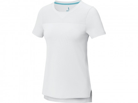 Borax Женская футболка с короткими рукавами из переработанного полиэстера согласно стандарту GRS с отличным кроем - Белый