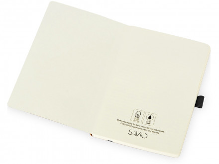 Блокнот Sevilia Soft, гибкая обложка из крафта A5, 80 листов, крафтовый/черный