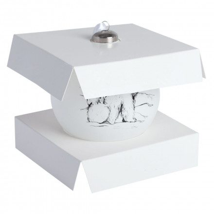 Елочный шар Forest, 8 см, с изображением избушки