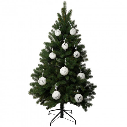 Елочный шар Forest, 8 см, с изображением избушки