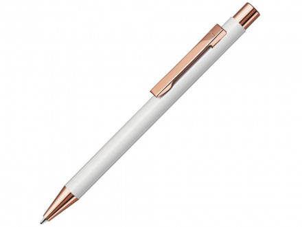 Ручка шариковая металлическая STRAIGHT RO GO, белый/золотистый