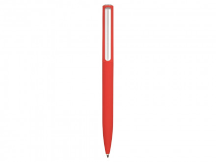 Ручка шариковая пластиковая Bon с покрытием soft touch, красный
