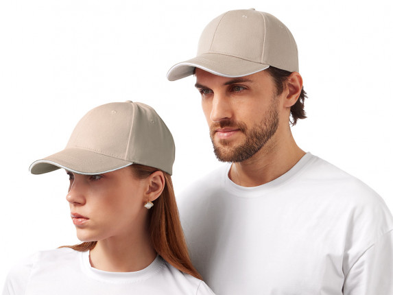 Бейсболка Cancun, песочный/белый