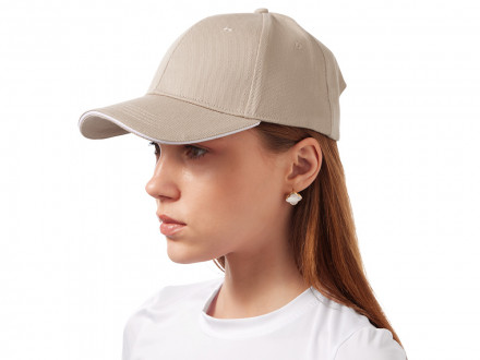 Бейсболка Cancun, песочный/белый