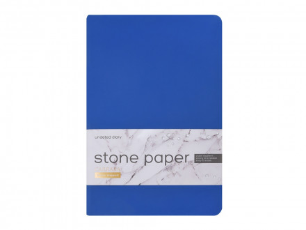 Ежедневник с каменной бумагой недатированный А5 Carrara, синий