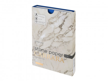 Ежедневник с каменной бумагой недатированный А5 Carrara, синий