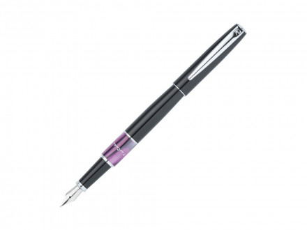 Ручка перьевая Pierre Cardin LIBRA с колпачком, черный/фиолетовый/серебро