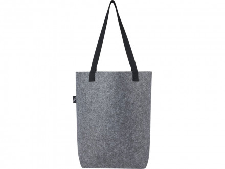Эко-сумка Felta объемом 12 л из фетра, переработанного по стандарту GRS, с широким дном, средне-серый