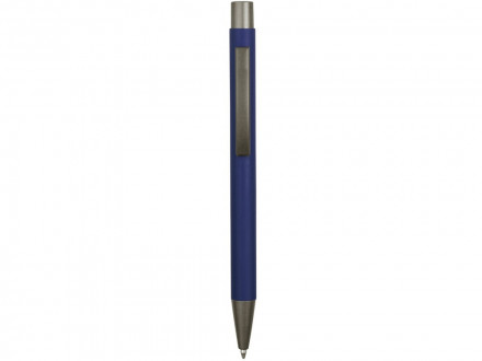 Ручка металлическая soft touch шариковая Tender, темно-синий/серый