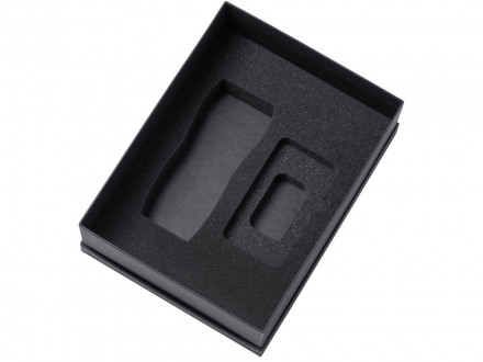 Подарочный набор c вакуумной термокружкой и повербанком С2, синий