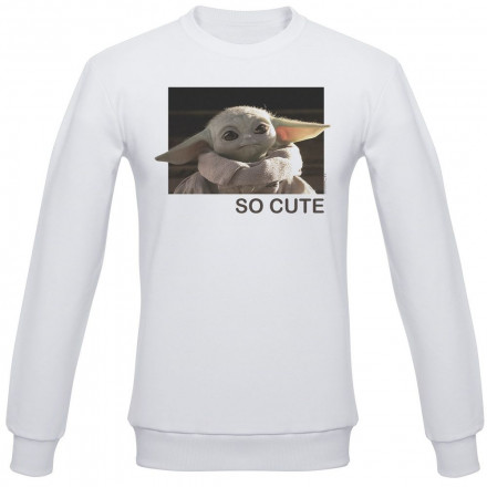Свитшот Baby Yoda, белый