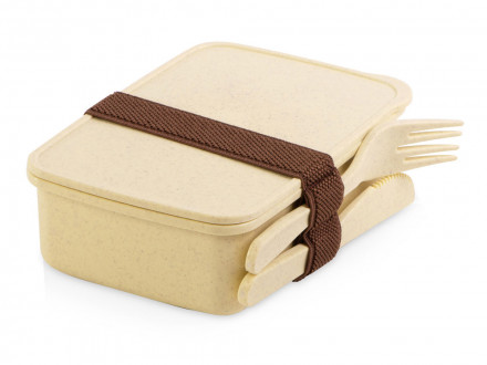 Набор с термокружкой, блокнотом, ручкой и ланчбоксом Refreshment, голубой