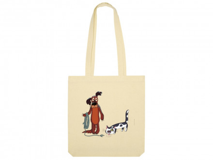 Сумка из плотного хлопка Жил-был Пес, 220 г/м2, натуральный