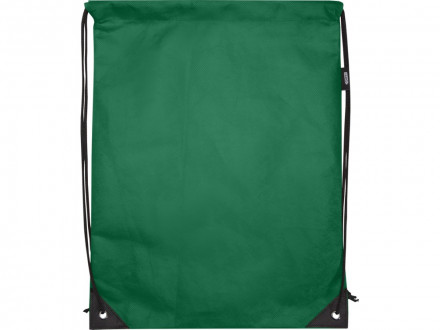Рюкзак-мешок  на шнурке Evergreen из переработанного нетканого материала, зеленый