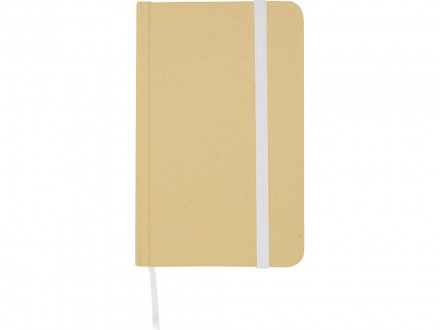 Reed блокнот формата А6 из переработанного материала в твердой обложке с простыми страницами - Белый