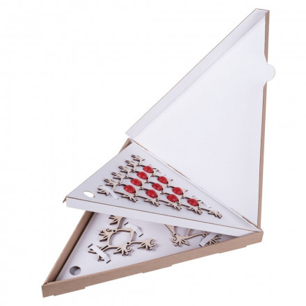 Сборная елка «Новогодний ажур», с красными шариками