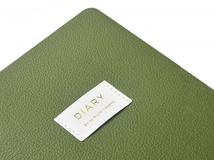 Ежедневник недатированный А5 Verde с нашивкой, зеленый