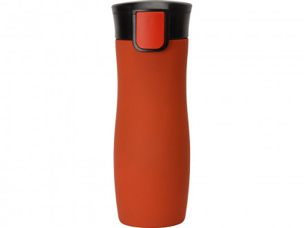 Вакуумная термокружка с кнопкой Streamline, Waterline, soft-touch, тубус, красный