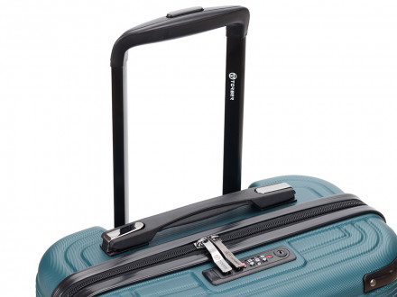 Чемодан TORBER Onego, зелёный, ABS-пластик, 59,5 х 39,5 х 24 см, 46 л