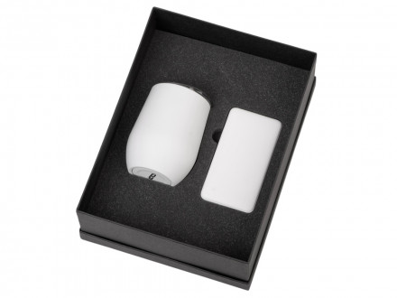 Подарочный набор с термокружкой и повербанком С2, 10000 mAh, белый