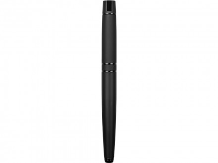 Ручка металлическая роллер Uma VIP R GUM soft-touch с зеркальной гравировкой, черный