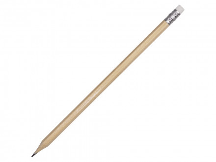 Шестигранный карандаш с ластиком Presto, натуральный