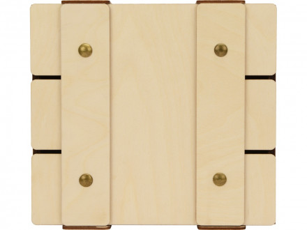 Деревянная подарочная коробка с крышкой Ларчик на бечевке