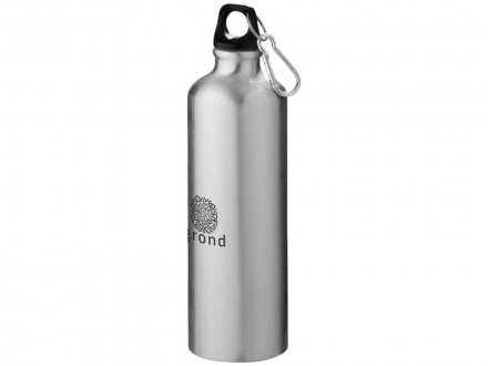 Алюминиевая бутылка для воды Oregon объемом 770 мл с карабином - Серебряный