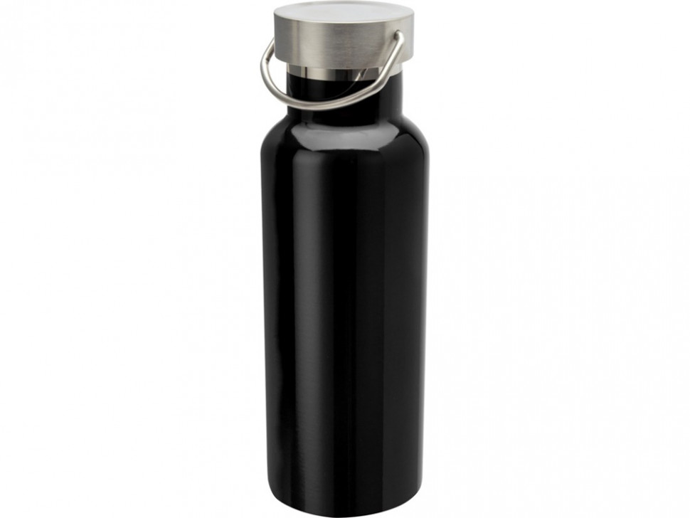 Бутылка для воды Thor из нержавеющей стали, сертифицированной по стандарту RCS, сплошной черный