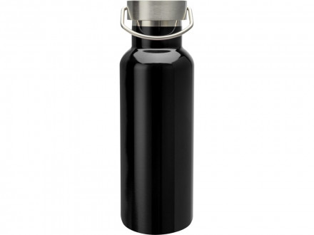 Бутылка для воды Thor из нержавеющей стали, сертифицированной по стандарту RCS, сплошной черный
