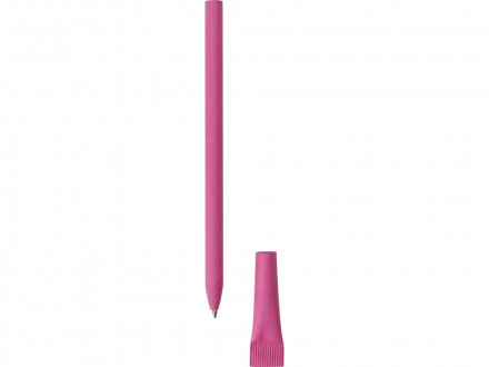 Ручка картонная с колпачком Recycled, фуксия