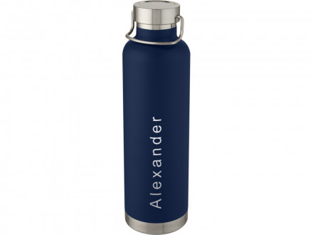 Thor, медная спортивная бутылка объемом 1 л с вакуумной изоляцией, синий