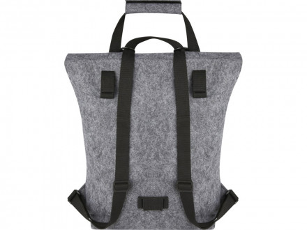 Велосумка Felta 13 л из фетра, переработанного по стандарту GRS, со скручиваемым верхом, средне-серый