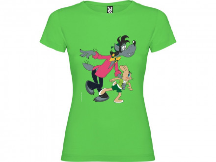 Футболка Ну, погоди! женская, зеленое яблоко
